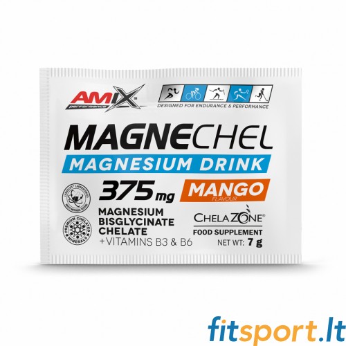 Magneesiumkelaatjook Amix Performance MagneChel – 1 portsjon, mango maitsega (magneesiumbisglütsinaatkelaat) 